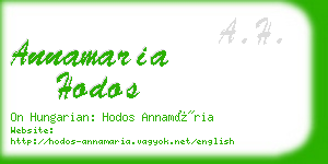 annamaria hodos business card